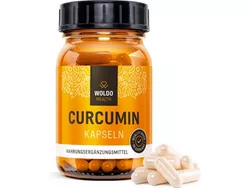 Curcumin s Piperinem - 120 kapslí (WOLDOHEALTH)