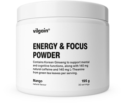 Vilgain Energy & Focus Powder – mango 195 g