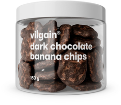 Vilgain Banánové plátky v hořké čokoládě – 150 g